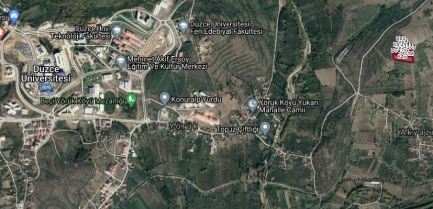 Konuralp Akyazı Mevkiinde Tamamı İmarlı 16.032 m² Arsa